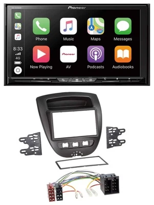 Pioneer 2DIN MP3 USB DAB DVD Bluetooth Autoradio für Citroen C1 Toyota Aygo Peug - Bild 1 von 4