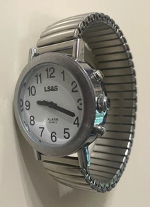 Reloj despertador parlante vintage LS&S para hombre ¡Japón sin probar! - Imagen 1 de 6