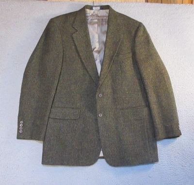 Винтажный Land's End Blazer куртка 44 L мужской Harris Tweed 100% шерсти сделано в США с подкладкой - Изображение 1 из 4