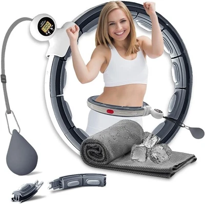 BRANDED K-MART Gewichteter Hula Hoop, Infinity Smart Hula Hoops mit 16 Knoten, 360 Grad