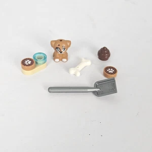Lego Pieces Mixed Puppy Dog Bone Dog Food Water Bowl Poop Shovel - Picture 1 of 3
