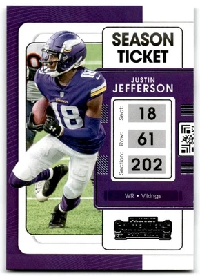 2021 Panini Contenders Justin Jefferson Minnesota Vikings #63 - Image 1 of 2