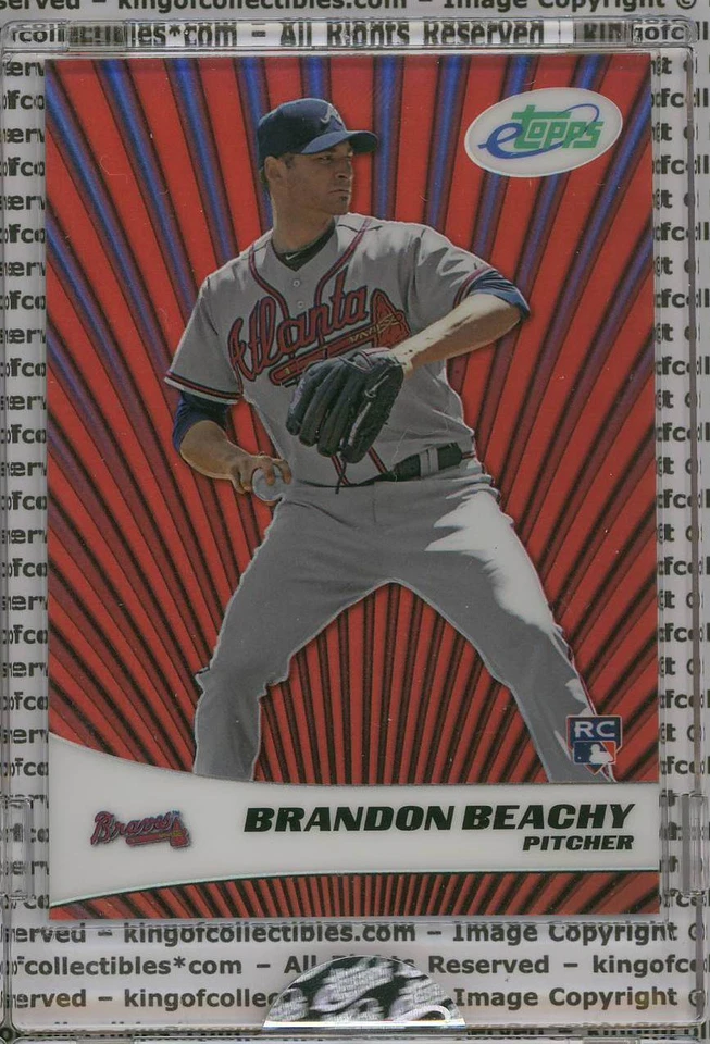 BRANDON BEACHY 2011 eTopps #41 Atlanta Braves ROOKIE CARD IN HAND /749 - Image 1 of 1