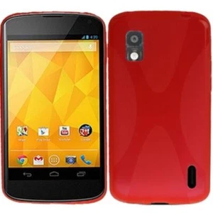 Custodia Del Telefono Backcover Protettiva Design per Cellulare LG 4 E960 Rosso - Foto 1 di 3