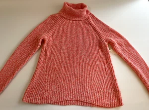 NWT GoodThreads Cotton Turtleneck Womens Chunky Sweater Pink Size XL Oversized - Picture 1 of 15