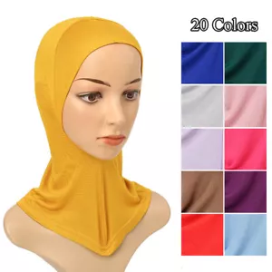 Bonnet Intérieur Pour Femme Musulmane Écharpe Chapeau Bonnet Cache-Cou Hijab ~ - Bild 1 von 32
