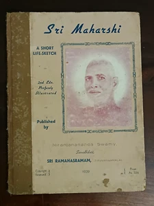 INDIA VINTAGE SRI MAHARSHI A SHORT LIFE SKETCH BY NIRANJANANANDA SWAMY 1939 - Picture 1 of 15