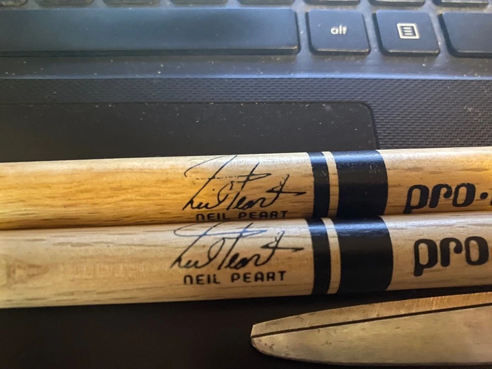 Rush Neil Peart Signed Signature Kashi Oak Drumsticks Rush Tour Toronto - Image 1 of 1
