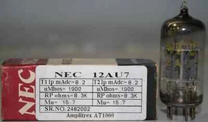 12AU7 NEC MADE IN JAPAN TESTED ON AMPLITREX AT1000 1 PCS - Picture 1 of 8