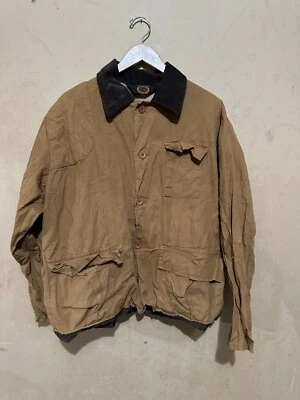 Vtg 70s/80s Blue Bill By Redhead Gamebag Brown Hunting Jacket Size L USA MADE - Image 1 of 4