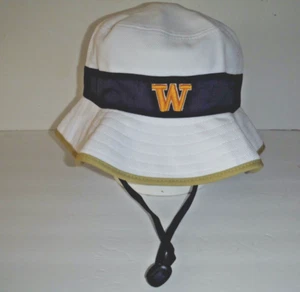 NCAA Washington Huskies Mens White Purple Bucket HAT SIZE L Large/XL New Ncaa - Picture 1 of 4