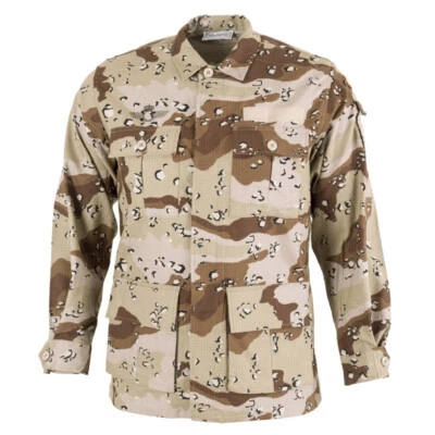 Authentic Spanish Air Force Desert Field Shirt Six Color Desert Camo Pattern - Image 1 of 3