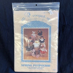 All Cooped Up #504 Spring Potpourri  Craft Pattern 5" Roly-polys Dolls Uncut - Picture 1 of 2