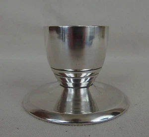 ancien coquetier art deco en métal argenté / antique silverplated eggcup - Imagen 1 de 1