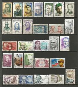 France années 40/2000 28 timbres oblitérés personnalités ou célébrités /TR6633 - Imagen 1 de 1