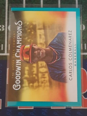 2021 UD Champions Carlos Colmenarez Turquoise Parallel Rookie #69 Tampa Bay Rays - Image 1 of 2