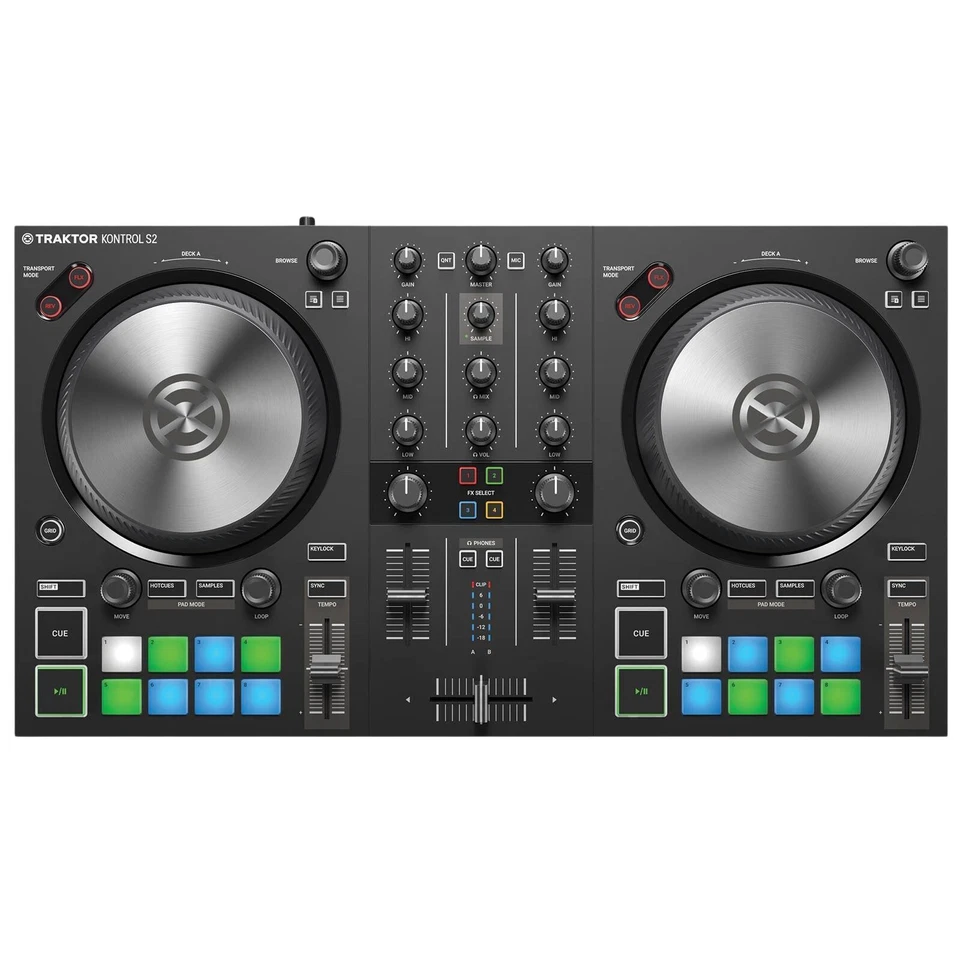 Native Instruments TRAKTOR KONTROL S2 2-Deck Controller - Schwarz