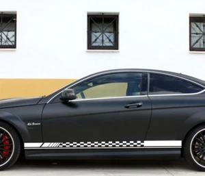 Calcomanías adhesivas de coche rayas banderas carreras para panel de puerta inferior de vinilo C63 ZC921 - Imagen 1 de 5