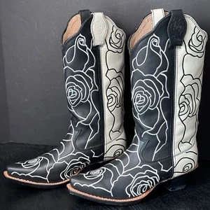 Olivia Bennett by Twisted X - Größe 6,5 B - Western-/Cowboystiefel mit Rosenmuster - Bild 1 von 20
