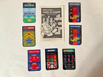 *Manual/Overlays Only* Lot Intellivision Atlantis/Triple Action/Lock n Chase OEM - Image 1 of 4
