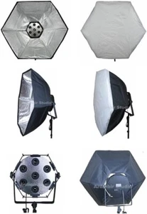 Toma de luz fluorescente de 7 cabezales de fotografía de estudio con softbox y difusor suave - Imagen 1 de 2