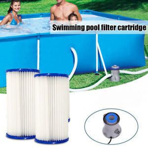 2PCS Swimming Pool Type A/C Filter Pump Replacement Cartridge Universal Washable