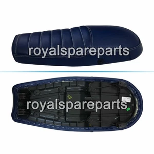 Adapté Pour Royal Enfield Gt & Intercepteur 650 Cuir Touring Dual Siège,Bleu D18 - Photo 1/7