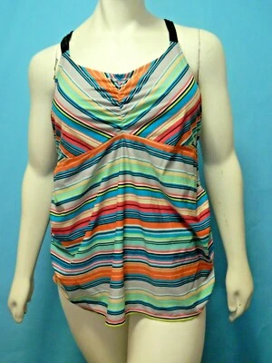 Купальник-танкини женский Pure Energy топ разноцветные полоски размер 24 Вт - Изображение 1 из 4