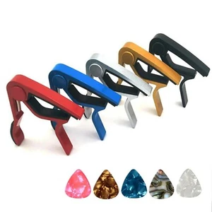 Adore Pro Quick Change Guitar Capo and Picks 5Pcs Celluloid Variety Pack Medium - Picture 1 of 48