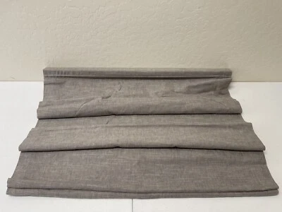 Pantalla de ventana romana Pottery Barn Emery mezcla de lino gris 32X64 pulgadas  Foto 1 de 4