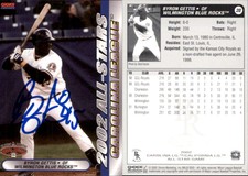Byron Gettis Signed 2002 Choice California-Carolina League All-Stars #20 Card