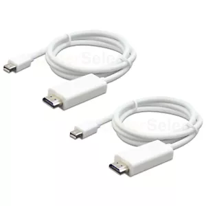 2X High Speed ThunderBolt Mini DisplayPort DP to HDMI Cable Adapter Male - Picture 1 of 6