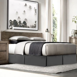 Luxus Staub Rüschen doppelt gebürstet Mikrofaser Plissee Bett Rock 14" maßgeschneidert Tropfen - Bild 1 von 165