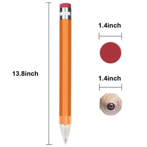 Wooden Jumbo Pencils for Prop/Gifts/Decor - 14 Inch Funny Big Novelty Pencil - Picture 1 of 6