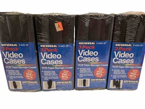 Universal VCR Tape Storage Case Value Pack - 3 VHS x 4 Packages New Sealed Read - Picture 1 of 11