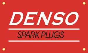 DENSO SPARKPLUGS  Garage Wall Car Truck Racing Show Auto Banner Sign Flag - Bild 1 von 20
