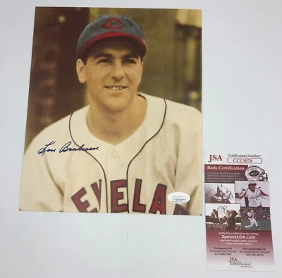 Lou Boudreau Cleveland Indians Autograph Signed JSA Authentic 8 1/2"x11" Photo Foto 1 de 4