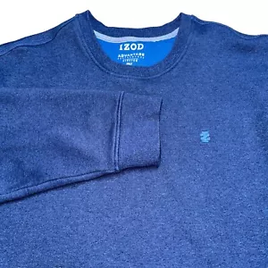 IZOD Advantage Performance Blue Crew Neck Long Sleeve Sweatshirt Men's 3XLT - Picture 1 of 6
