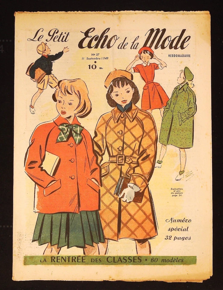 Le Petit Echo de la Mode année 1949, Ancien magazine Français N°37 - Photo 1/1