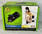 Golds Gym 5 Lb Adjustable Ankle Wrist Weights Pair - Cardio - Weight Loss
