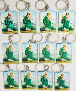 10 Key Chain San Judas Communion Baptism Favors Recuerdos De Bautizo St Jude - Picture 1 of 5