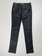 Ermanno Scervino ladies coated denim jeans size 38 black 