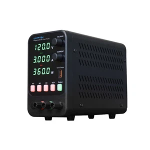 Adjustable DC Power Supply Output 0-120V 0-3A USB Fast Charge 3 Set Data Storage - Picture 1 of 8