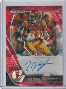 TYLER VAUGHNS 2021 Prizm Draft Picks Cracked Ice AUTO STEELERS - Picture 1 of 1