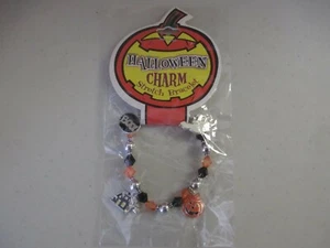 Dije de Halloween Pulsera Elástica NUEVA Casa Embrujada Fantasma Jack O Linterna JOL - Imagen 1 de 4