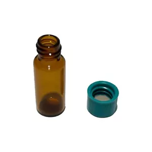 SUPELCO® Amber Glass Vial 2 mL Solid Screw Cap PTFE Liner 5/Pack LAB LABORATORY - Picture 1 of 3