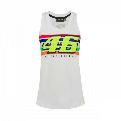 Tank Top VR46 Righe Donna Ufficiale Valentino Rossi 46 Collezione Locata in USA