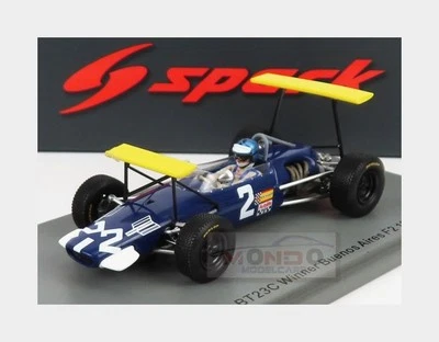 1:43 SPARK Brabham F2 Bt23C #2 Winner Buenos Aires Gp 1968 P.Courage S7430 - Immagine 1 di 2