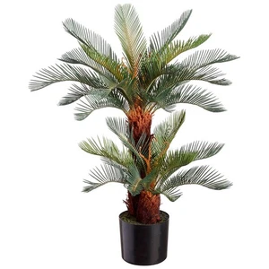 Green Palm Tree 32" High Faux Plant in Plastic Pot - Picture 1 of 1