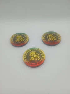 Del Taco '94 Plastic POG Slammers 3 Count - Picture 1 of 3